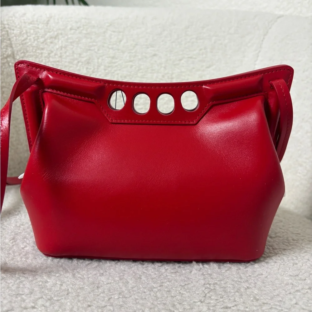 Alexander McQueen Women's The Peak Bag Mini in Welsh Red - Picture 9 of 11